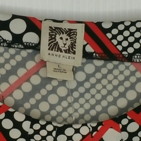 Anne Klein Black White Red Sleeveless Top … - Picture 5 of 7